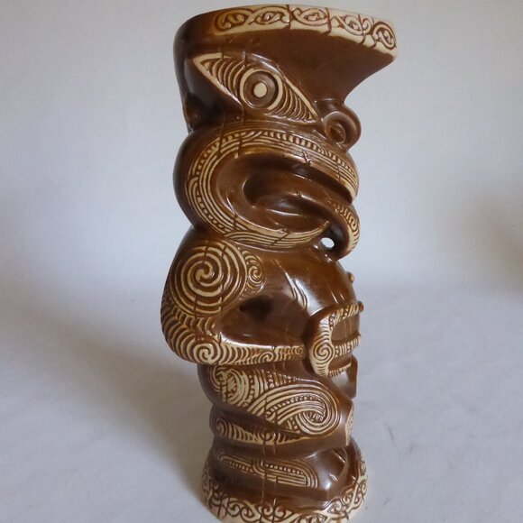 NEW 2014 CRAZY AL EVANS TEKO TEKO MANAIA MAORI CERAMIC TIKI MUG - Picture 4 of 12
